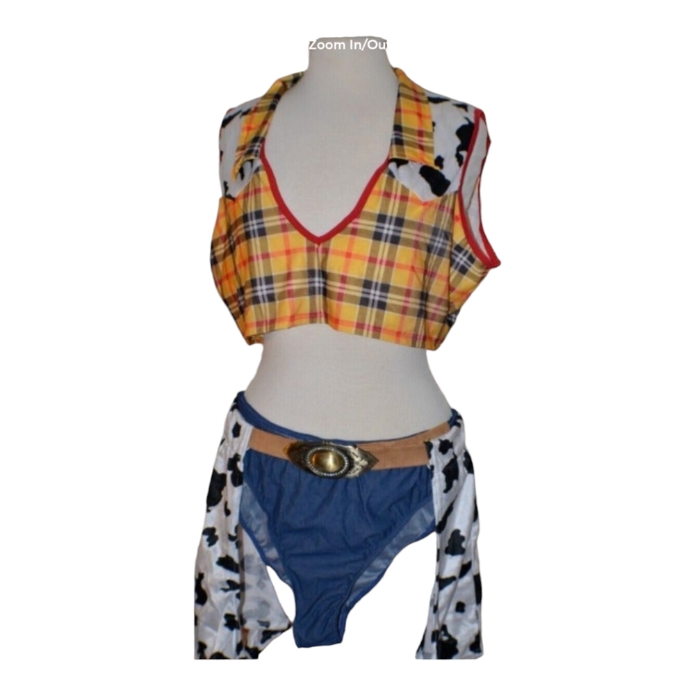 Halloween costume sheriff cowgirl 3 piece costume size 2x nwt